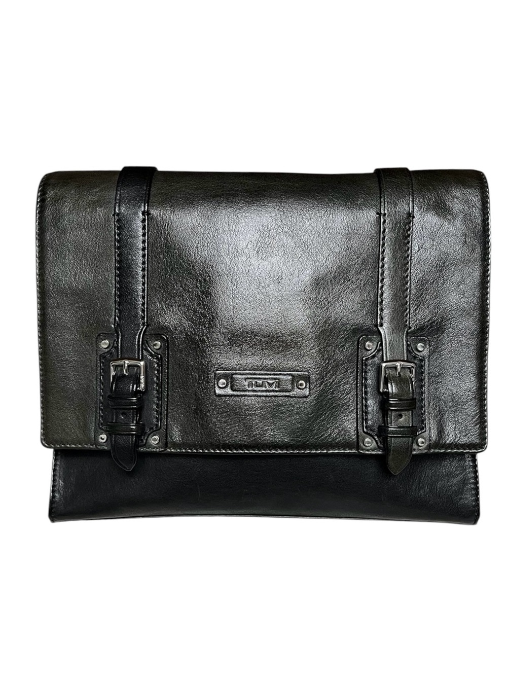 🌻EUC TUMI Buckle Netbook Clutch Black Mini Laptop Travel Case Bag